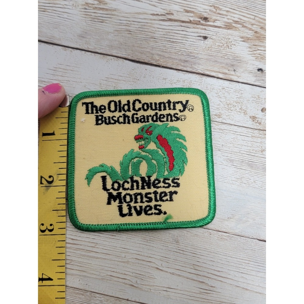 Loch Ness Monster Lives Busch‎ Gardens The Old Country Ride Souvenir Patch Badge